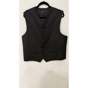 Pronto Uomo men's black formal vest size L textured elegant style